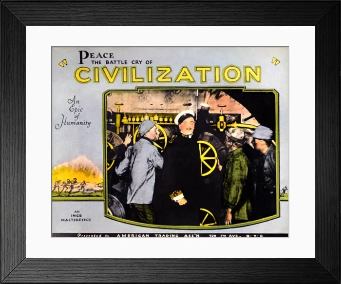 Framed Print : CIVILIZATION, lobbycard, 1916