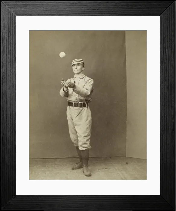 Framed Print : Tommy McCarthy started his baseball career with Boston Reds in 1884 as a pitcher and outfielder