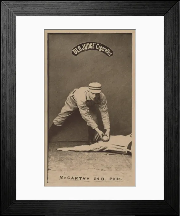 Framed Print : Tommy McCarthy played with the St. Louis Browns (1888-91), and with Boston Beaneaters (1892-96)
