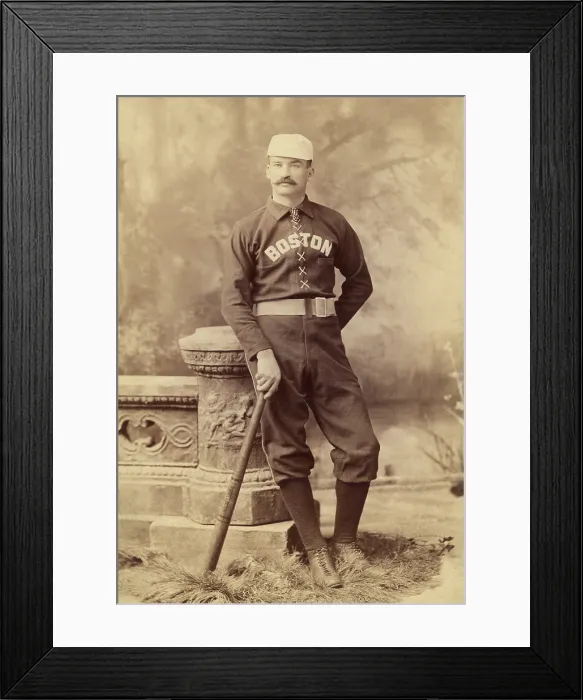 Framed Print : Michael Kelley, called King Kelly, in a Boston Beaneaters baseball uniform, 1887 (BSLOC_2018_3_103)