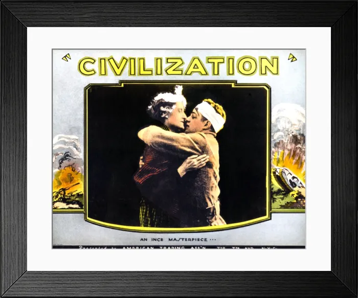 Framed Print : CIVILIZATION, lobbycard, 1916