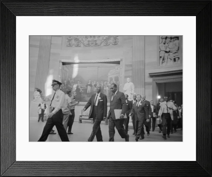 Framed Print : A. Philip Randolph and civil rights leaders in the U.S. Capitol during the March on Washington. August 28, 1963. (BSLOC_2015_14_102)