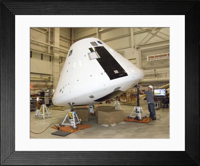 Framed Print : NASA's Orion crew module under development. Orion will take astronauts to the International Space Station and then back to the moon by 2020. Nov. 5, 2008