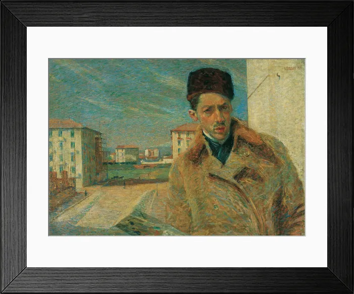 Framed Print : Boccioni Umberto, Self-Portrait, 1908, 20th Century, oil on canvas, Italy, Lombardy, Milan, Brera Art Gallery, (580628) Everett CollectionMondadori Portfolio**US SALES ONLY**