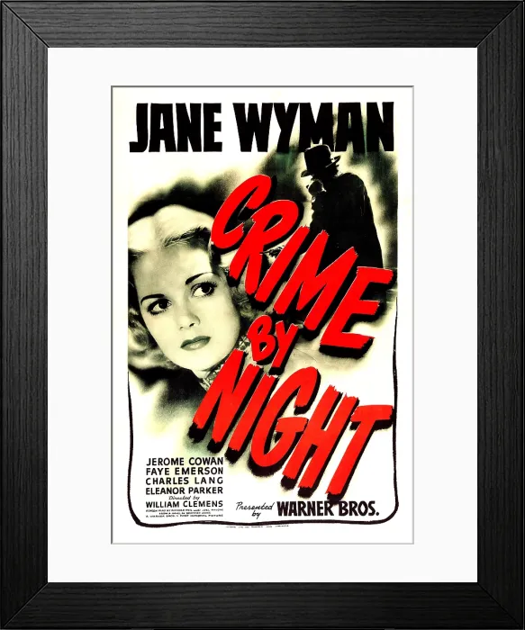 Framed Print : CRIME BY NIGHT, US poster, Jane Wyman, 1944