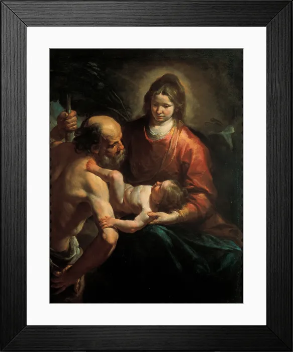 Framed Print : Assereto Gioacchino, Madonna and Child with St Christopher, 1649, 17th Century, oil on canvas, Italy Framed Print : Assereto Gioacchino, Madonna and Child with St Christopher, 1649, 17th Century, oil on canvas, Italy