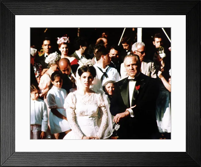 Framed Print : THE GODFATHER, Talia Shire, Marlon Brando, 1972 Framed Print : THE GODFATHER, Talia Shire, Marlon Brando, 1972