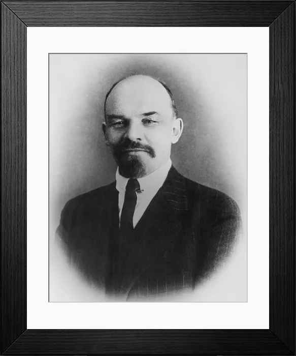 Framed Print : Vladimir Ilyich Ulyanov Lenin, 1916 while in political exile in Switzerland. Possibly taken at the Kienthal Conference (aka) Framed Print : Vladimir Ilyich Ulyanov Lenin, 1916 while in political exile in Switzerland. Possibly taken at the Kienthal Conference (aka)