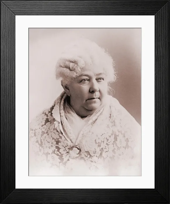 Framed Print : Elizabeth Cady Stanton (1815-1902), important leader of the 19th century women's rights movement in the United States. Portrait ca. 1890