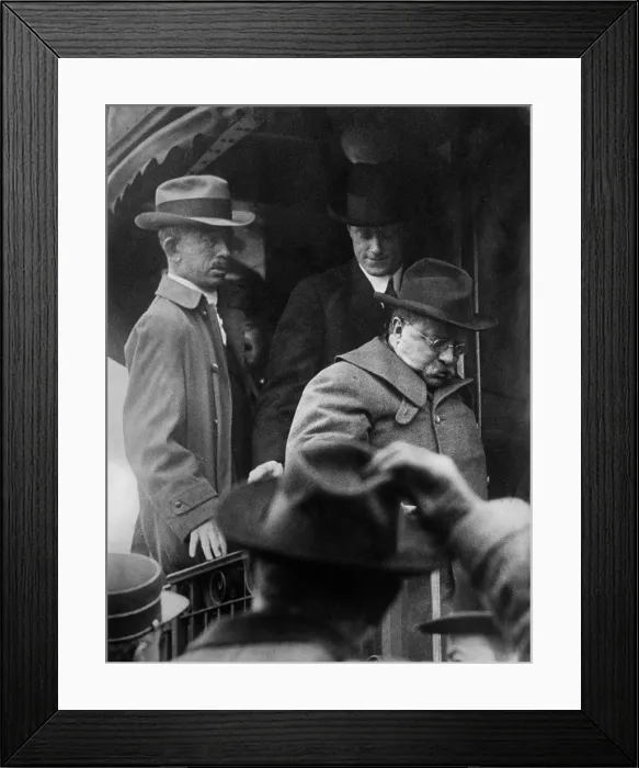 Framed Print : Theodore Roosevelt arrives home on Oct. 22, 1912, after being shot in Milwaukee 6 days earlier Framed Print : Theodore Roosevelt arrives home on Oct. 22, 1912, after being shot in Milwaukee 6 days earlier