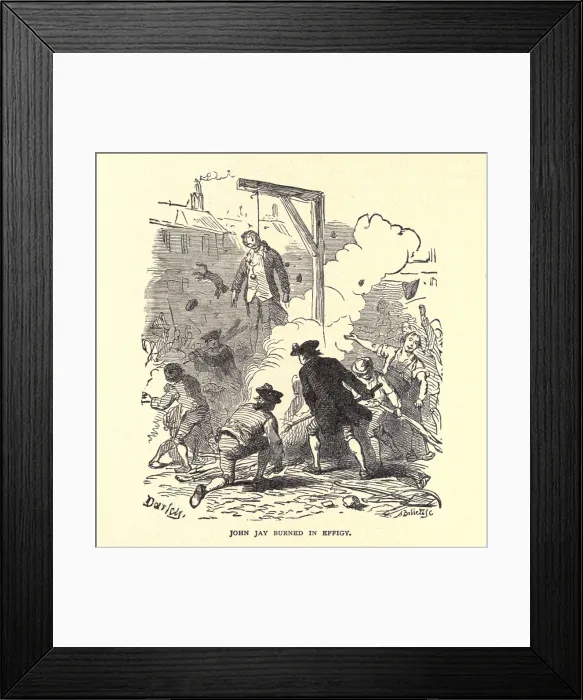 Framed Print : Protest against the Jay Treaty of 1785