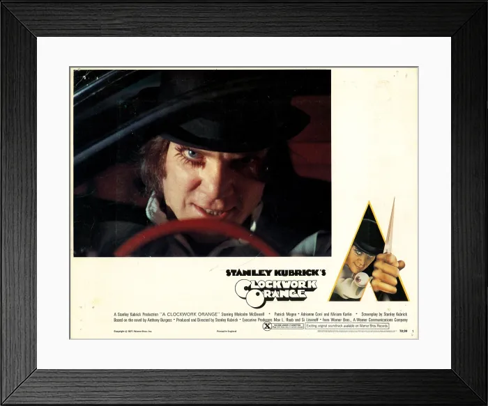 Framed Print : A CLOCKWORK ORANGE, Malcolm McDowell, 1971