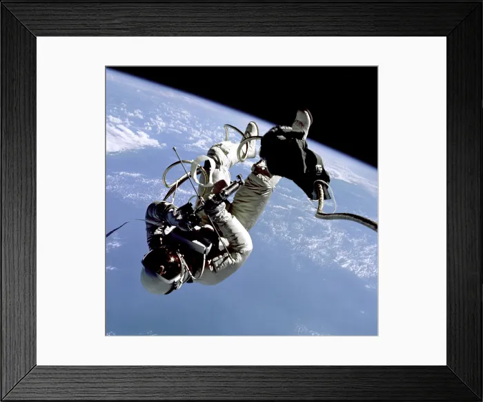 Framed Print : First US Space walk performed by Astronaut Edward White. June 3, 1965