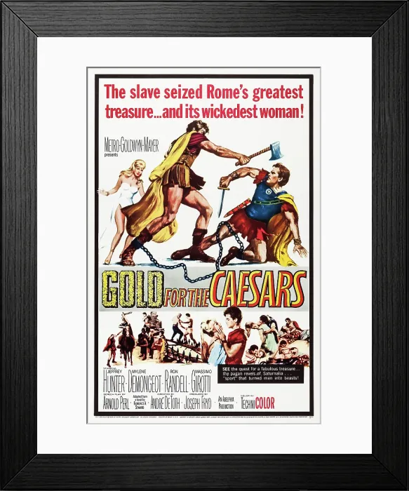 Framed Print : GOLD FOR THE CAESARS, (aka ORO PER I CESARI), US poster art, 1963