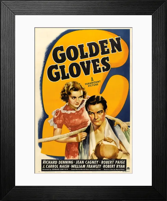 Framed Print : GOLDEN GLOVES, from left: Jeanne Cagney, Richard Denning, 1940