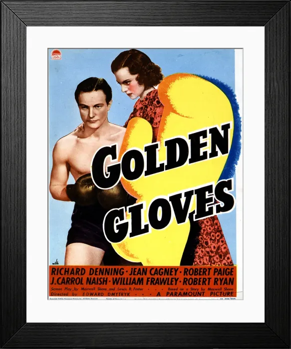 Framed Print : GOLDEN GLOVES, from left, Richard Denning, Jeanne Cagney, 1940