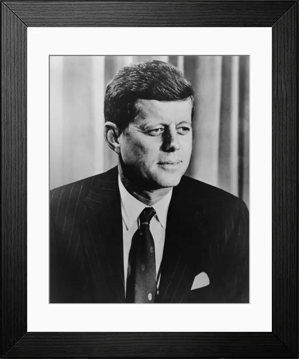 Framed Print : President John F. Kennedy, c. 1960-1963. (BSLOC_2017_2_195)