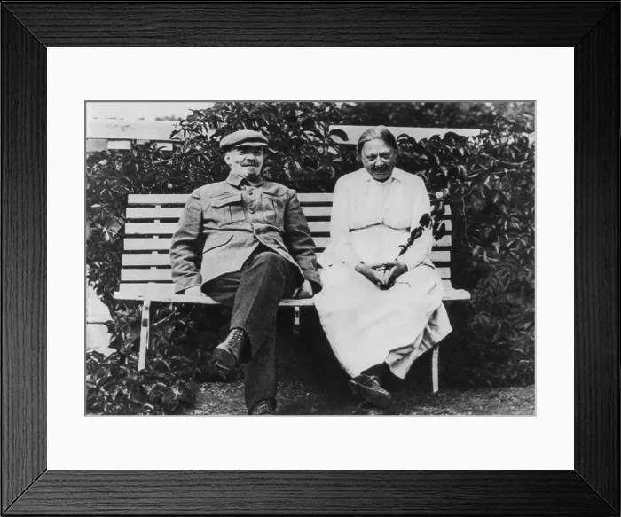 Framed Print : Lenin and his wife Krupskaya sit together in their dacha garden at Gorki, August 1922. Lenin was convalescing from a May 1922 stroke and returned to work in Moscow in October Framed Print : Lenin and his wife Krupskaya sit together in their dacha garden at Gorki, August 1922. Lenin was convalescing from a May 1922 stroke and returned to work in Moscow in October