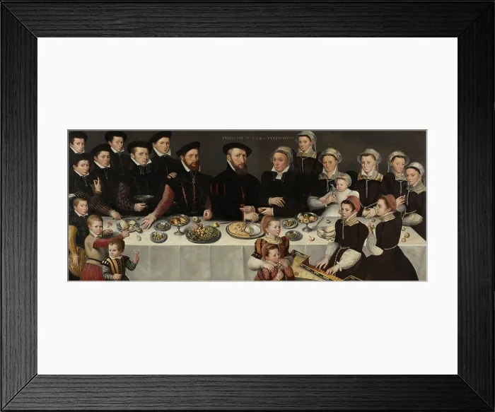 Framed Print : Family Portrait of Pierre de Moucheron, by unknown Netherlandish painter, 1563, oil on panel
