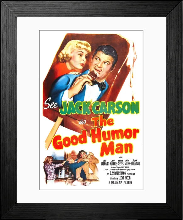 Framed Print : THE GOOD HUMOR MAN, US poster, Lola Albright, Jack Carson, 1950 Framed Print : THE GOOD HUMOR MAN, US poster, Lola Albright, Jack Carson, 1950