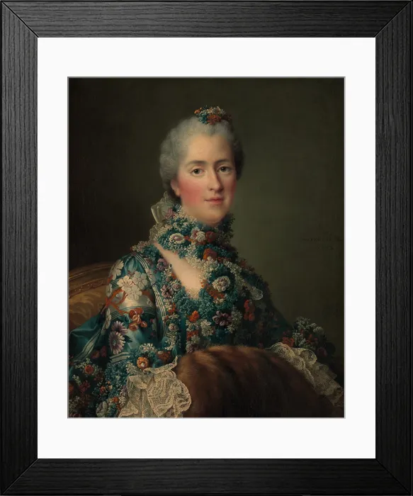 Framed Print : MADAME SOPHIE DE FRANCE, by Franois Hubert Drouais, 1762, French painting, oil on canvas. Madame Sophie was the sixth of eight daughters of Louis XV of France