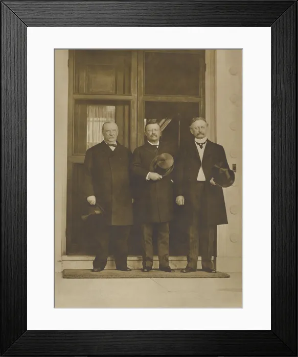 Framed Print : Presidents Grover Cleveland, Theodore Roosevelt, and Governor David R. Francis, April 30, 1903