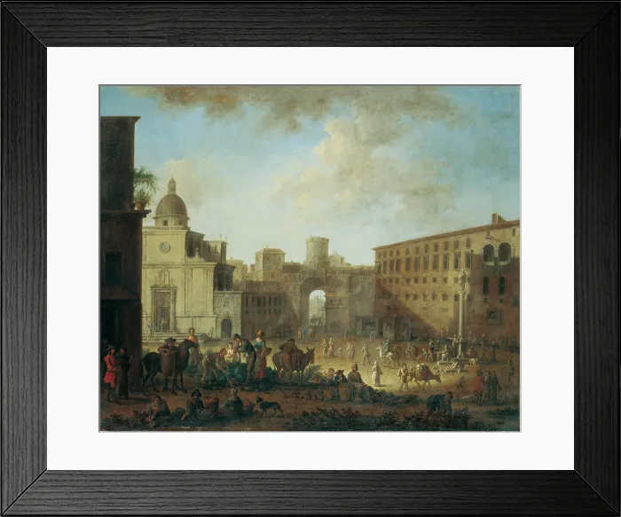 Framed Print : Porta Capuana (Porta Capuana), by unknown artist, 17th Century, oil on canvas - Whole artwork view