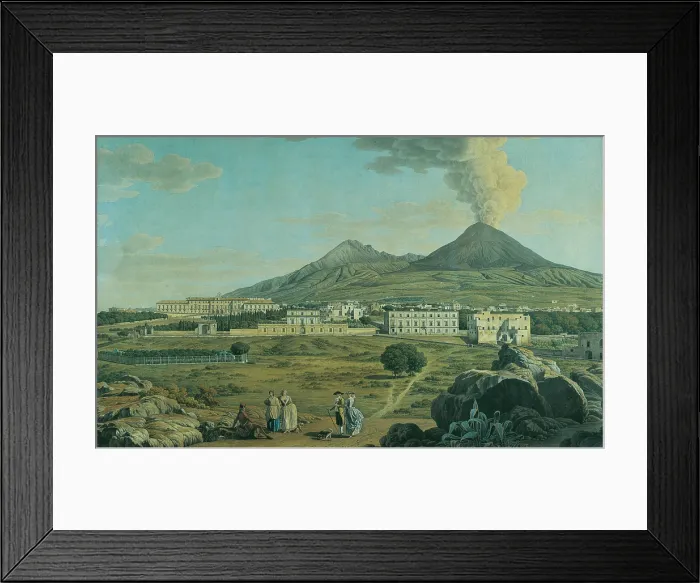 Framed Print : The Slopes of Vesuvius from Portici (Alle falde del Vesuvio da Portici), by Giovanni Battista Lusieri, 1782-1786, 18th Century, oil on canvas - Whole artwork view Framed Print : The Slopes of Vesuvius from Portici (Alle falde del Vesuvio da Portici), by Giovanni Battista Lusieri, 1782-1786, 18th Century, oil on canvas - Whole artwork view