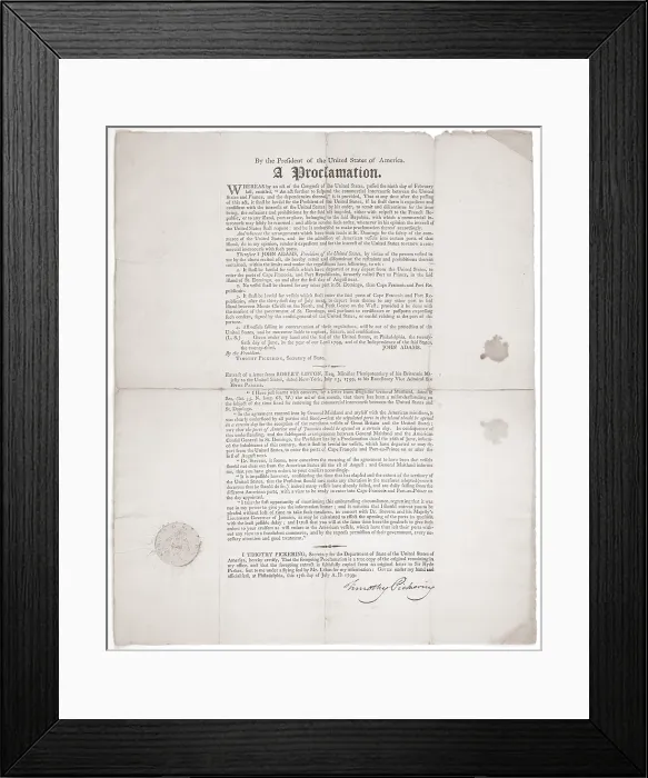 Framed Print : Alien and Sedition Acts of 1798. Printed document