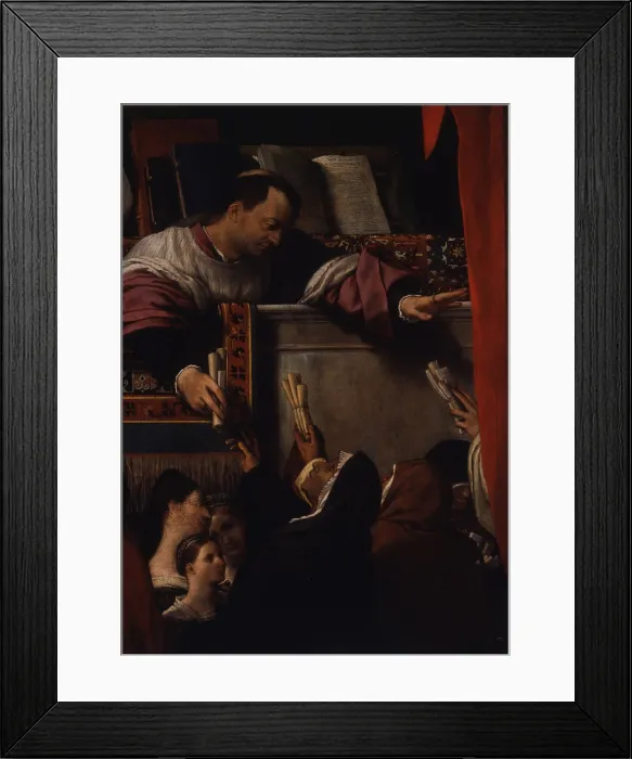 Framed Print : Alms of St. Anthony, by Lorenzo Lotto, 1542, 16th Century, oil on canvas - Italy, Veneto, Venice, Church of Saints John and Paul. Detail