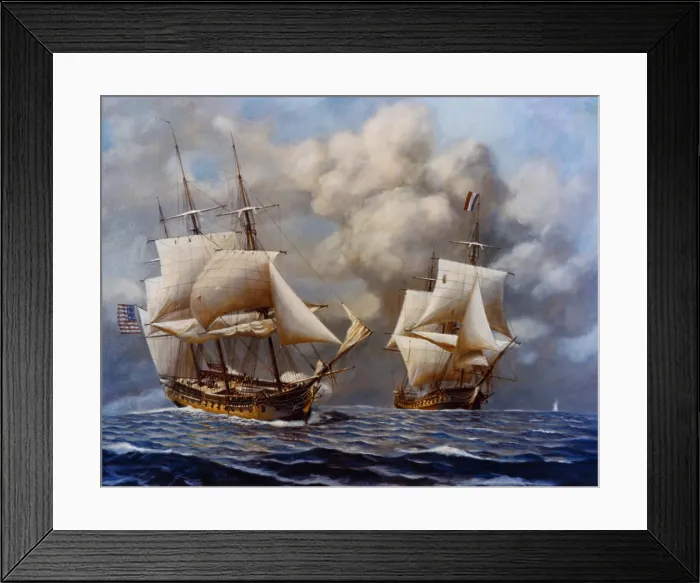 Framed Print : USS Constellation defeats L'Insurgente Framed Print : USS Constellation defeats L'Insurgente