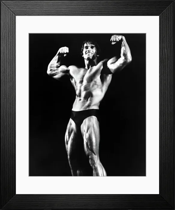 Framed Print : STAY HUNGRY, Arnold Schwarzenegger, 1976