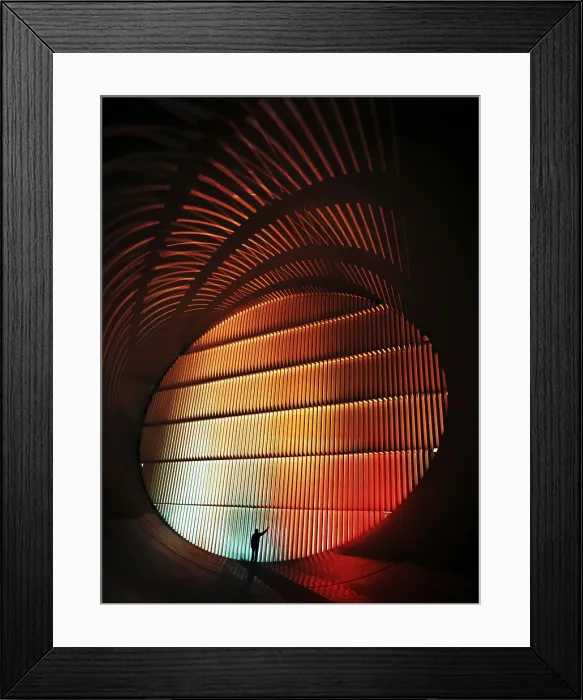Framed Print : A NASA technician is dwarfed by the doors of the Transonic Wind Tunnel at NASA Langley Research Center, Hampton, Virginia. 1996