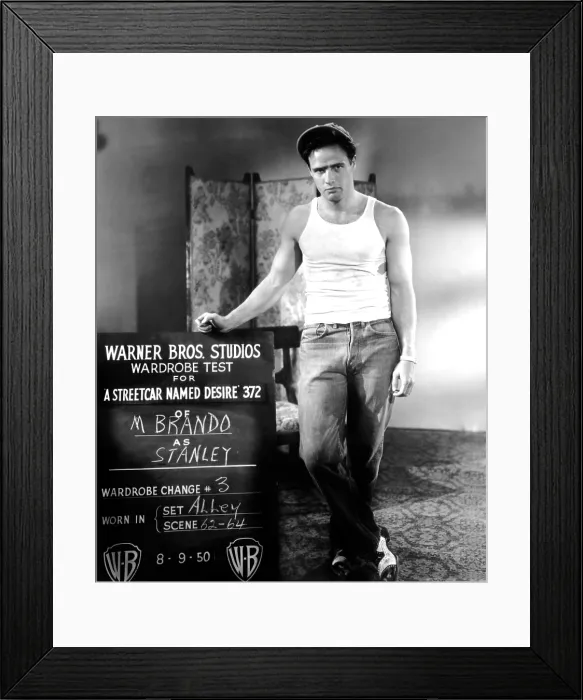 Framed Print : A STREETCAR NAMED DESIRE, Marlon Brando, 1951