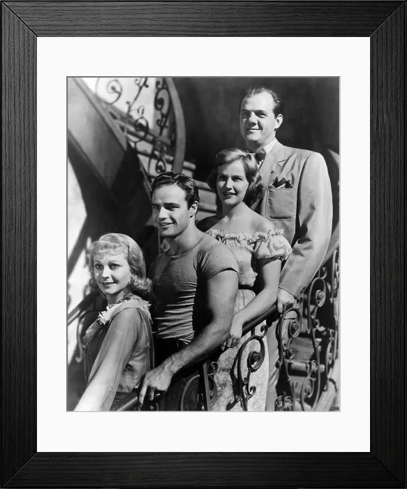 Framed Print : A STREETCAR NAMED DESIRE, Vivien Leigh, Marlon Brando, Kim Hunter, Karl Malden, 1951 Framed Print : A STREETCAR NAMED DESIRE, Vivien Leigh, Marlon Brando, Kim Hunter, Karl Malden, 1951