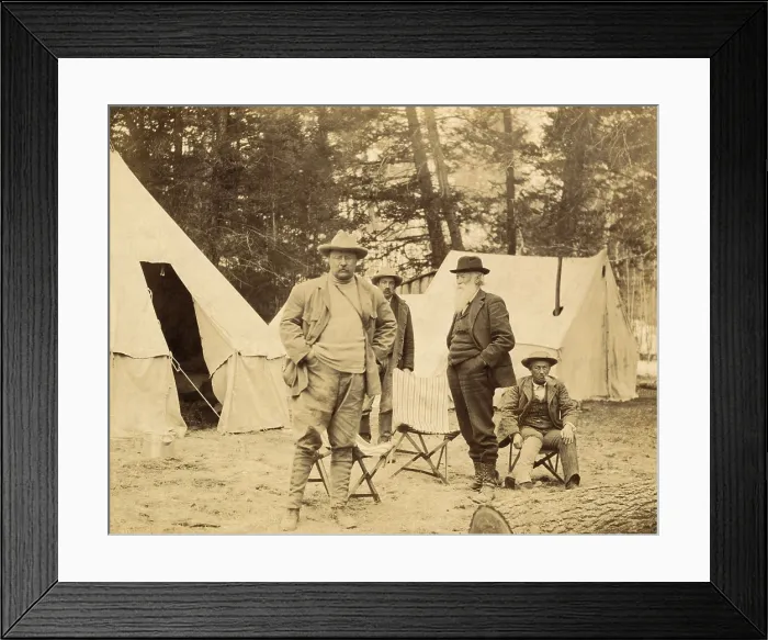 Framed Print : President Theodore Roosevelts camp near Losser Creek in Yellowstone National Park, April 1903