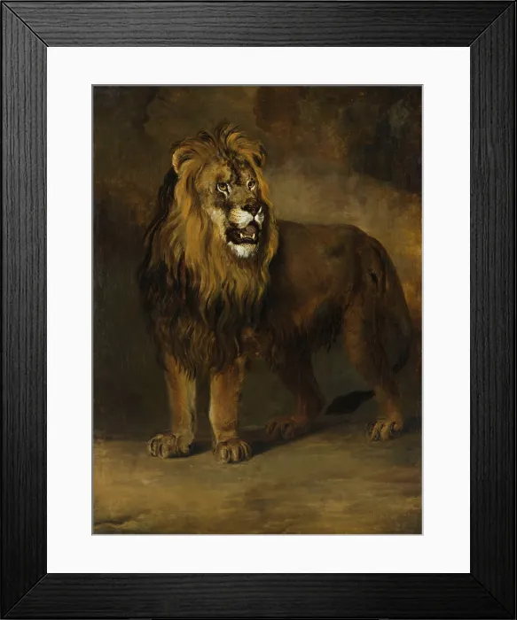 Framed Print : Lion from the Menagerie of King Louis Napoleon, by Pieter Gerardus van Os, 1808, Dutch oil painting. (BSLOC_2016_1_291) Framed Print : Lion from the Menagerie of King Louis Napoleon, by Pieter Gerardus van Os, 1808, Dutch oil painting. (BSLOC_2016_1_291)