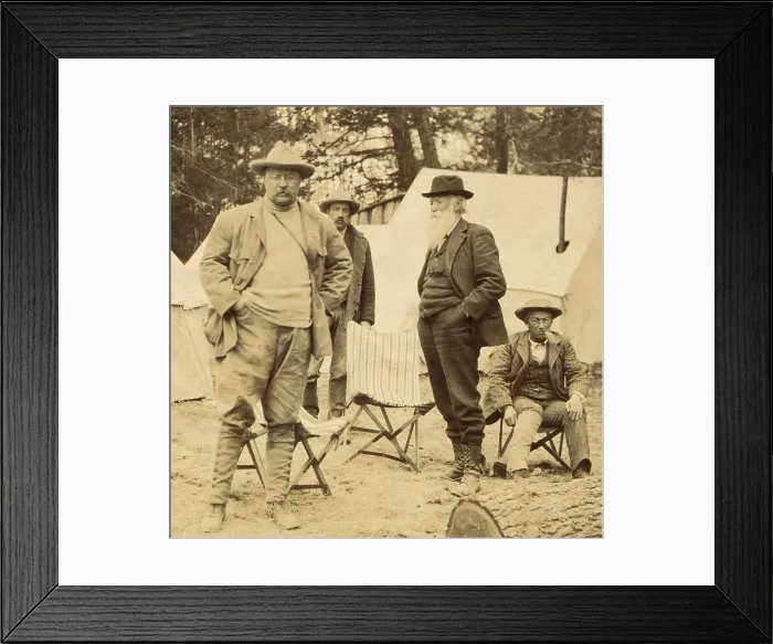 Framed Print : President Theodore Roosevelts camp near Losser Creek in Yellowstone National Park, April 1903