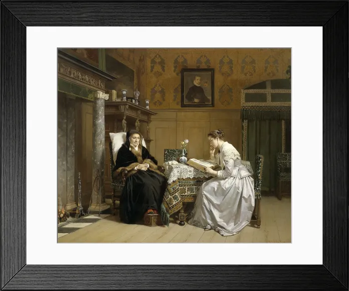 Framed Print : Sunday Morning, by Hendrik Jacobus Scholten, c. 1865-68, Dutch, oil paint on panel Framed Print : Sunday Morning, by Hendrik Jacobus Scholten, c. 1865-68, Dutch, oil paint on panel