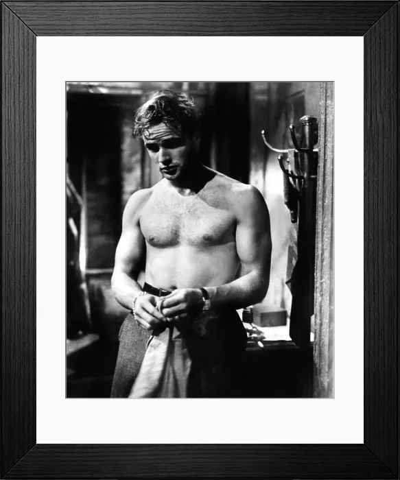 Framed Print : A STREETCAR NAMED DESIRE, Marlon Brando, 1951 Framed Print : A STREETCAR NAMED DESIRE, Marlon Brando, 1951