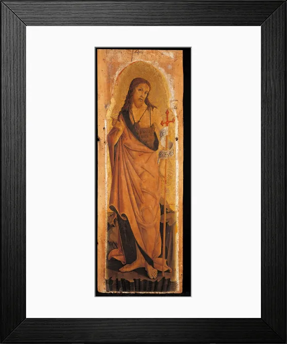 Framed Print : Polyptych of Monterubbiano, by Pietro Alemanno, 1475, 15th Century, tempera on board, 146, 5 x 33 cm - Italy, Lombardy, Milan, Brera Accademy of Fine Arts Collection. Detail Framed Print : Polyptych of Monterubbiano, by Pietro Alemanno, 1475, 15th Century, tempera on board, 146, 5 x 33 cm - Italy, Lombardy, Milan, Brera Accademy of Fine Arts Collection. Detail
