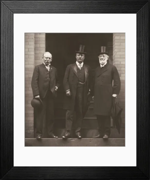 Framed Print : President Theodore Roosevelt, John Heyl Vincent, and Jacob Riis at Chautauqua NY, Aug. 11 1905