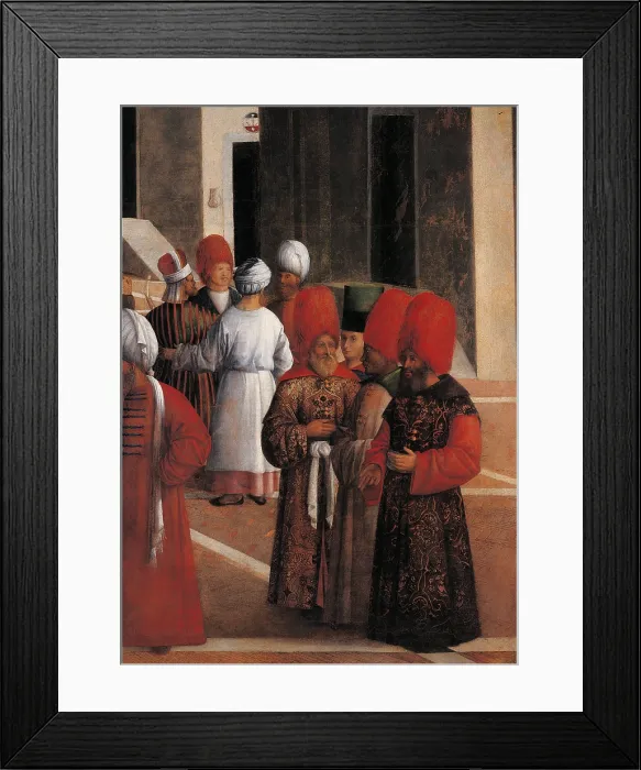 Framed Print : Sermon of St Mark in Alexandria, by Giovanni Bellini, Gentile Bellini, 1504 - 1507 about, 16th Century, oil on canvas, cm 347 x 770 - Italy, Lombardy, Milan, Brera Art Gallery Framed Print : Sermon of St Mark in Alexandria, by Giovanni Bellini, Gentile Bellini, 1504 - 1507 about, 16th Century, oil on canvas, cm 347 x 770 - Italy, Lombardy, Milan, Brera Art Gallery