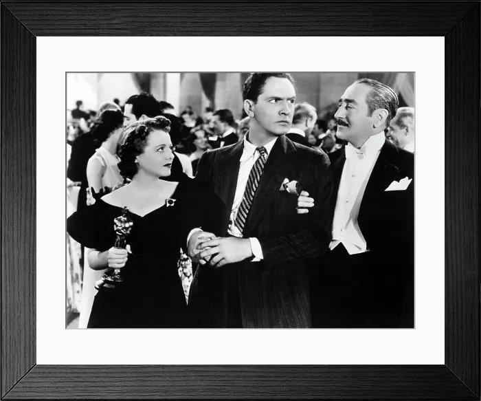 Framed Print : A STAR IS BORN, Janet Gaynor, Fredric March, Adolphe Menjou, 1937