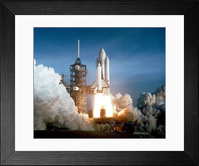 Framed Print : First space shuttle launch on April 12, 1981