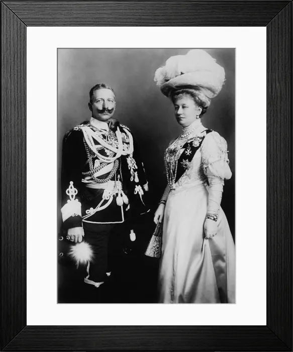 Framed Print : Kaiser Wilhelm II, German emperor, and his wife, Augusta Victoria. Photo was taken, during a visit to Windsor Castle in Nov. 1907 (BSLOC_2017_2_44) Framed Print : Kaiser Wilhelm II, German emperor, and his wife, Augusta Victoria. Photo was taken, during a visit to Windsor Castle in Nov. 1907 (BSLOC_2017_2_44)