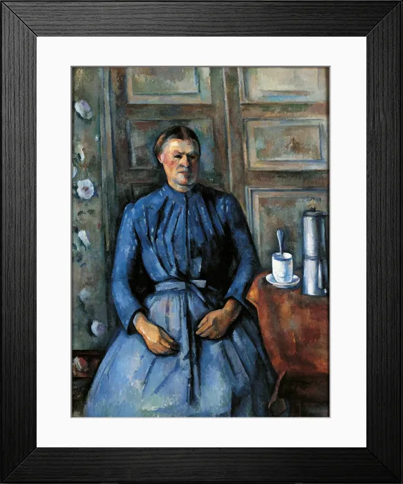 Framed Print : Woman with a Coffeepot, by Paul Czanne, 1890 - 1895, 19th Century, oil on canvas, 130 x 96, 5 cm - France, Paris, Muse d'Orsay. Whole artwork view