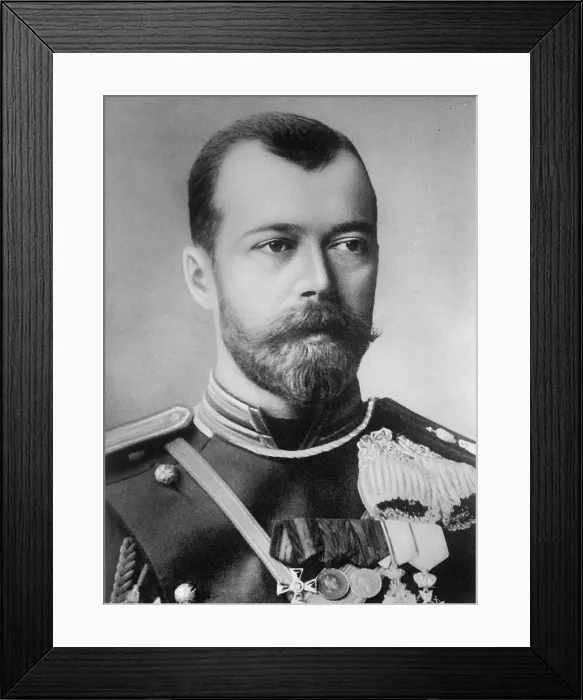 Framed Print : Czar Nicholas II of Russia in 1914, the year World War 1 began. Underdeveloped Russia entered the war with a large primitive army and was in retreat within a year (BSLOC_2017_2_5)