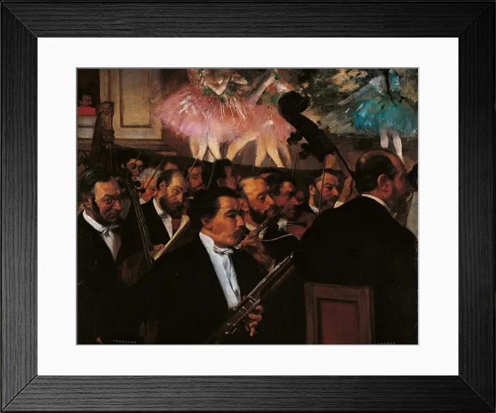 Framed Print : The Orchestra of the Opera, by Edgar Degas, 1868 - 1869, 19th Century, oil on canvas - France, Paris, Muse d'Orsay. Detail Framed Print : The Orchestra of the Opera, by Edgar Degas, 1868 - 1869, 19th Century, oil on canvas - France, Paris, Muse d'Orsay. Detail