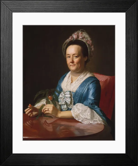 Framed Print : MRS. JOHN WINTHROP, by John Singleton Copley, 1773, American Colonial painting, oil on canvas. She was born Hannah Fayerweather and John Winthrop was her second husband